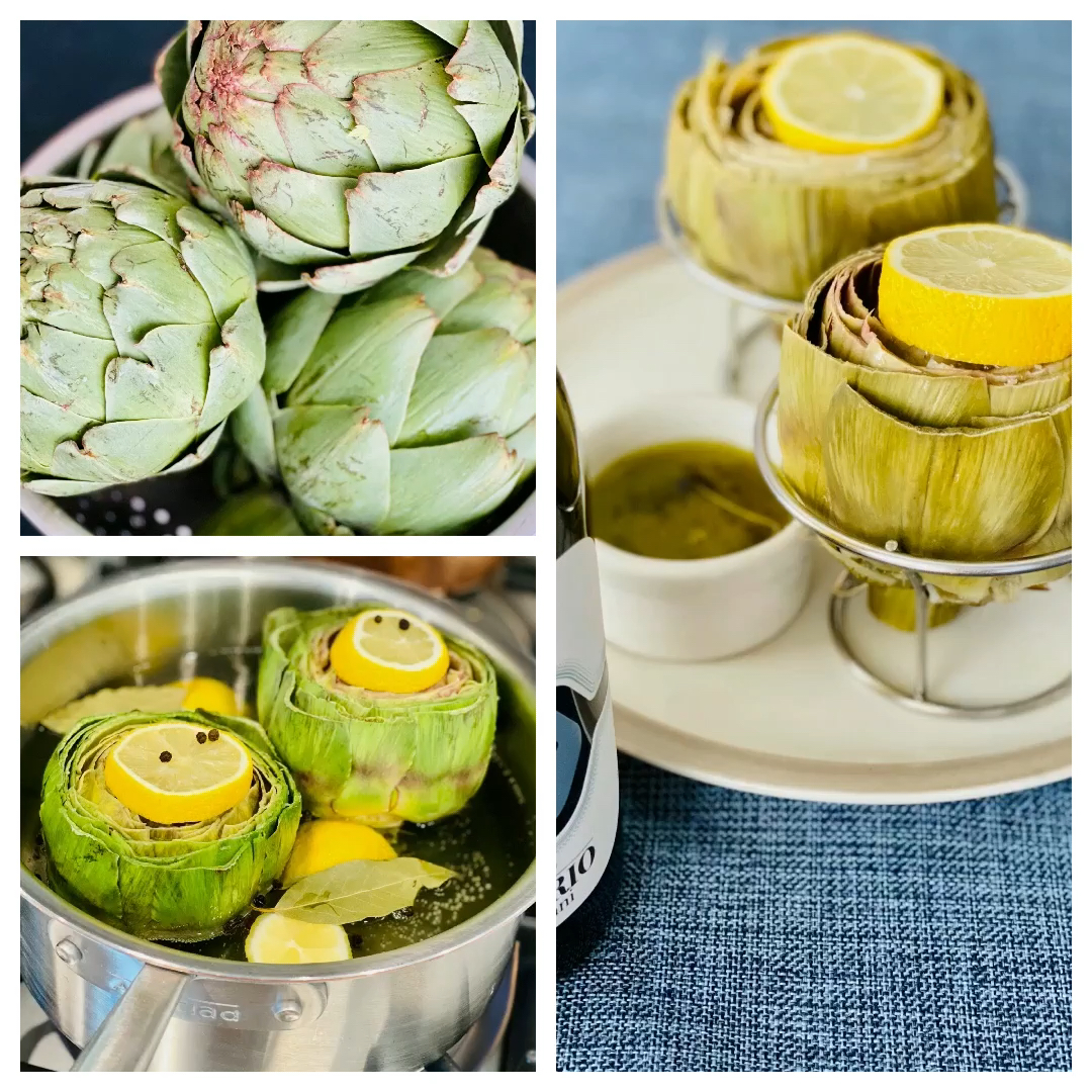 Steamed Artichokes Yours Truly, Wine